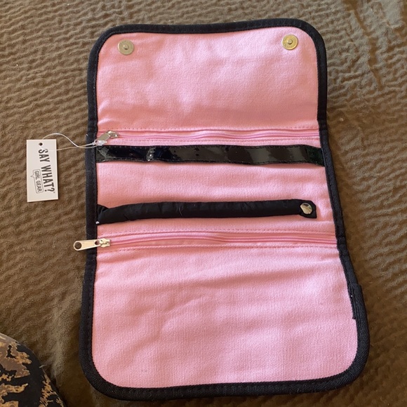 SHINY SHIT jewelry pouch makeup bag cosmetic pouch sassy funny about face design - Picture 2 of 5